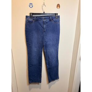 Talbots Petites 12P Straight Leg Medium Wash Jeans Women High Waist‎